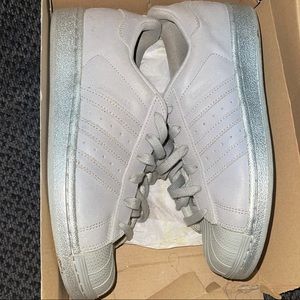 Adidas superstar silver & Grey